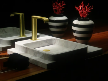 GUIM - Countertop rectangular marble washbasin by Maami Home - view 2